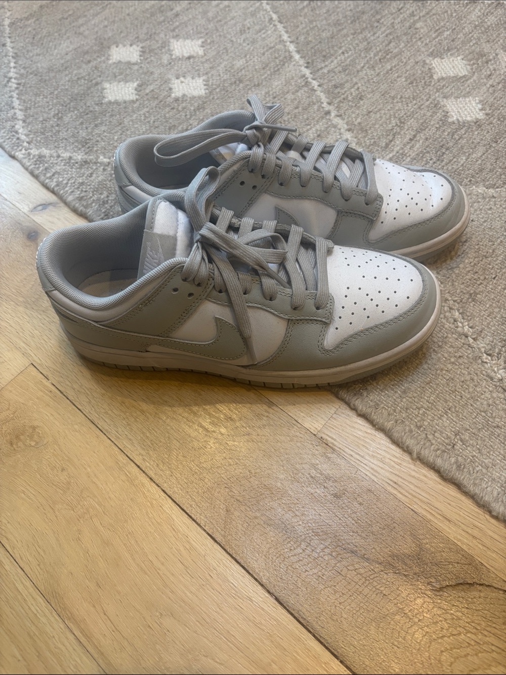 Nike 6.5 Women Low-Top Sneaker in Light Gray and White